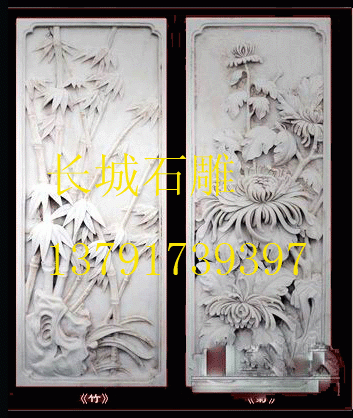浮雕五清圖:松、竹、梅.月，水組成的紋圖。 歲寒三友浮雕:松、竹、梅的紋圖。 浮雕喜報早春:喜鵲站在梅枝上高鳴的紋圖。喜上眉梢;喜鵲站在梅梢上的紋圖。 浮雕竹梅雙喜:竹子、梅花和兩只喜鵲的紋圖。 如此等等，還有很多。這些紋圖應用極廣，石雕、結婚被褥、家具雕刻、石雕貔貅底座圖案雕刻、壁畫雕塑及畫稿中都有他的形象。