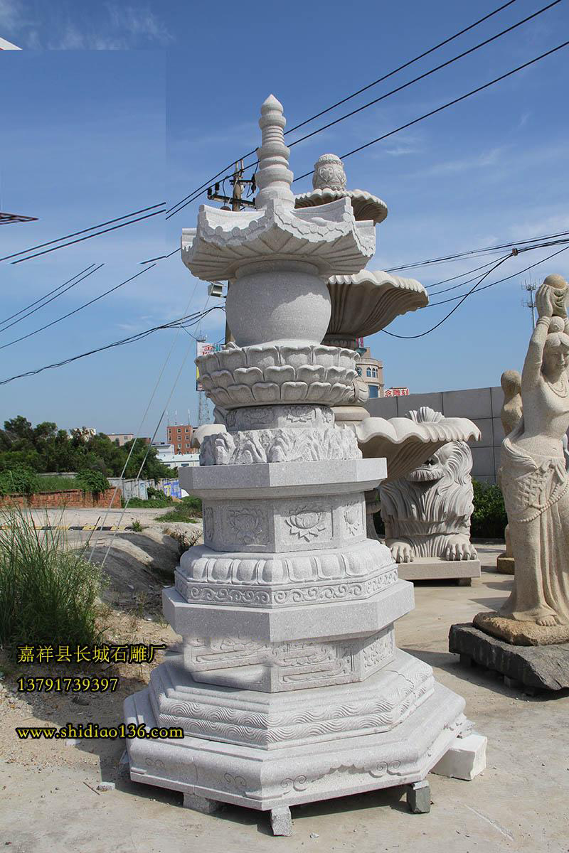 佛教石塔佛塔，花崗巖石塔